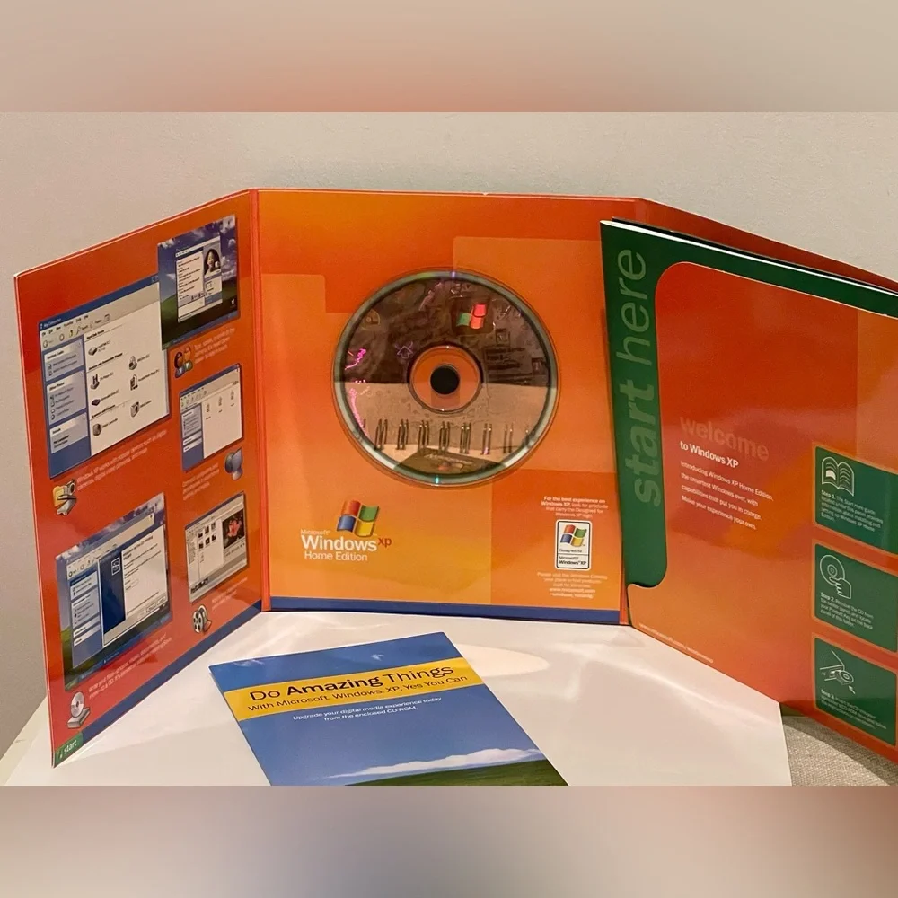 PC 2002 Microsoft Windows Home Edition Operating System + Windows Media Player 9